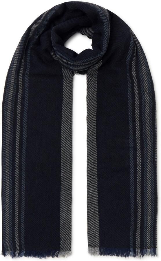 Cinque Gebreide sjaal Chico uit zacht materiaal met lengtestrepen gemaakt in italië - Foto 2