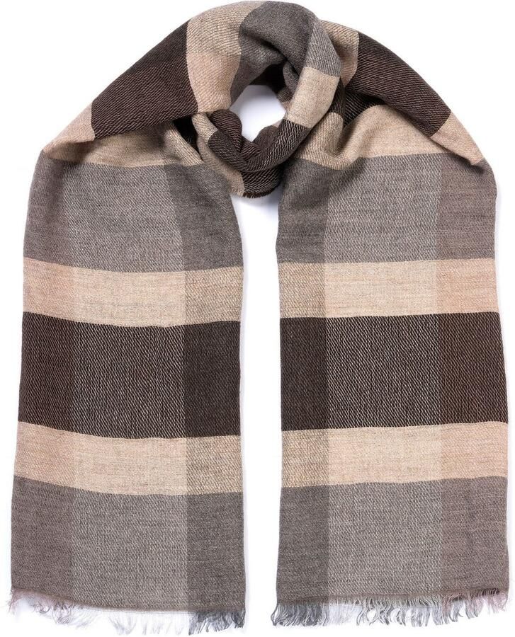 Cinque Gebreide sjaal Melbourne uit zacht materiaal met streepeffect gemaakt in italië