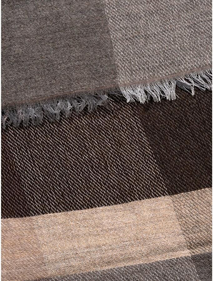 Cinque Gebreide sjaal Melbourne uit zacht materiaal met streepeffect gemaakt in italië - Foto 2