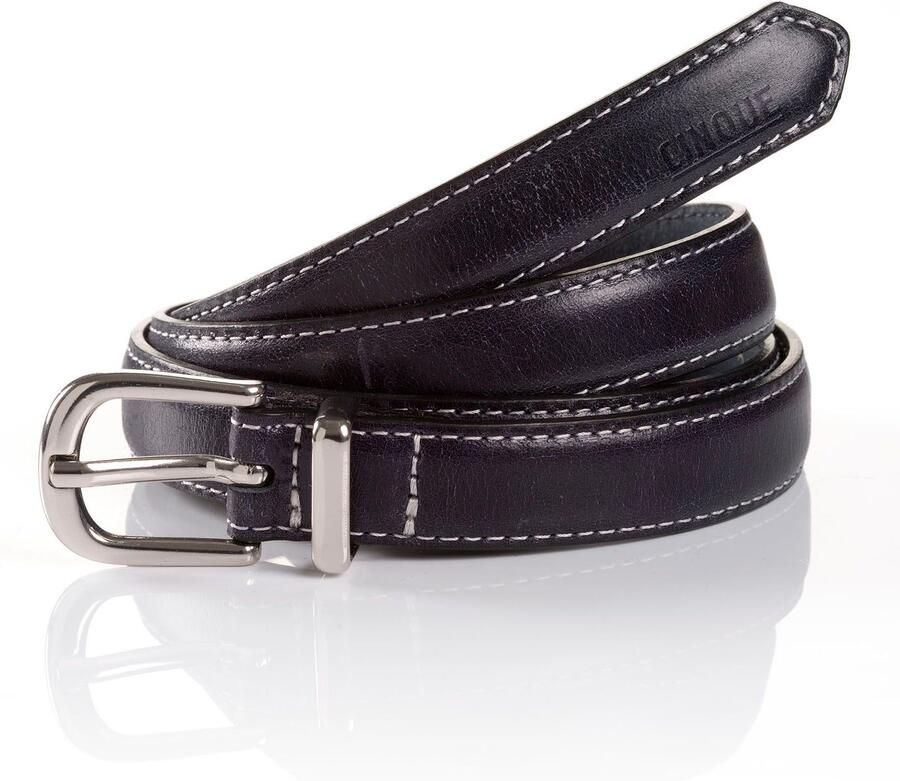 Cinque Leren riem Bosa met blinddruk en metalen riemlus - Foto 2