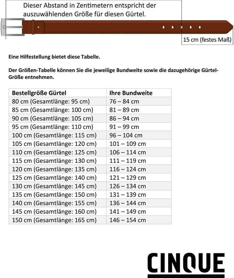 Cinque Leren riem POGGIO Gevlochten riem - Foto 1