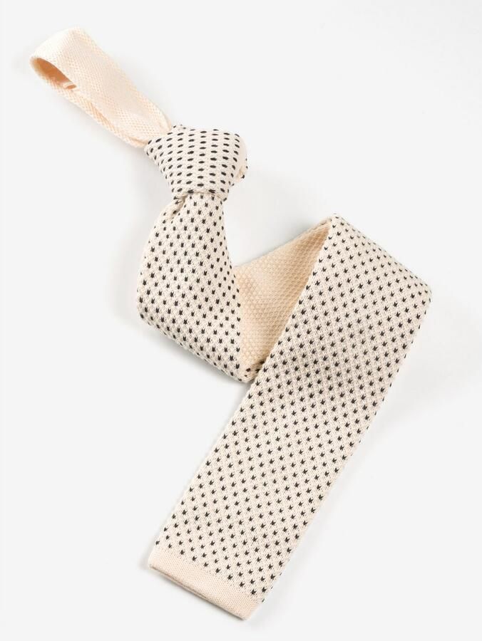 Cinque Stropdas met fijn houndstooth breipatroon (1 stuk) - Foto 2