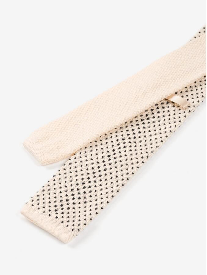 Cinque Stropdas met fijn houndstooth breipatroon (1 stuk)