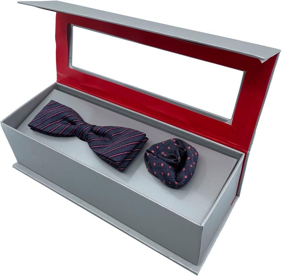 Cinque Vlinderdasje van zuivere zijde (set 2 stuks)