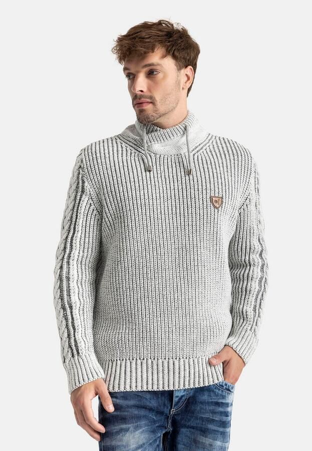 Cipo & Baxx Gebreide trui met markante breitechniek - Foto 2