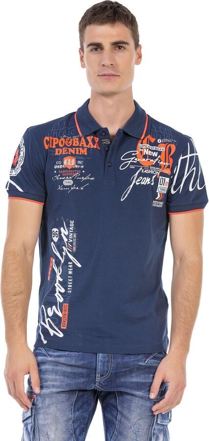 Cipo & Baxx Poloshirt met markante print - Foto 9