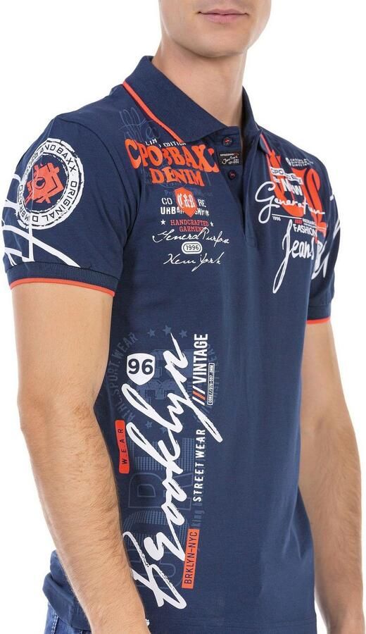 Cipo & Baxx Poloshirt met markante print - Foto 3