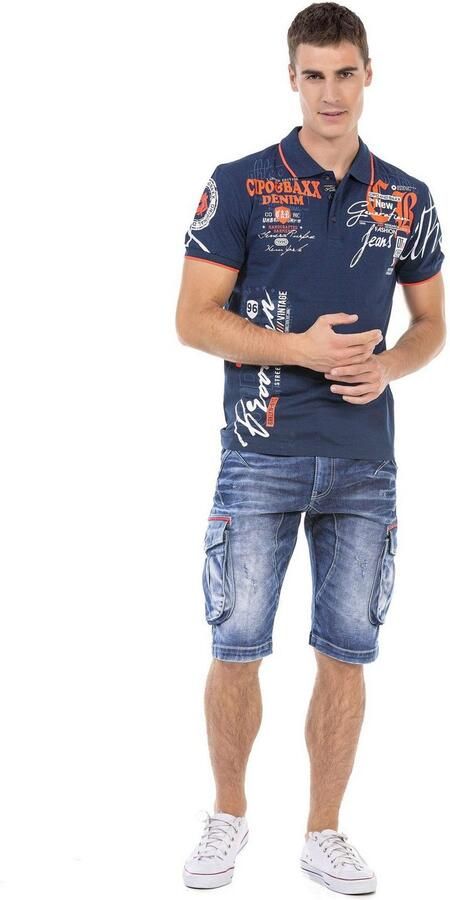 Cipo & Baxx Poloshirt met markante print - Foto 7