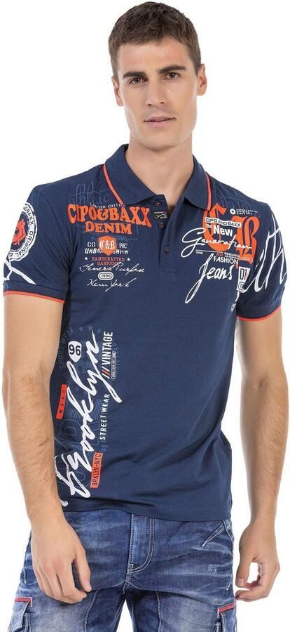 Cipo & Baxx Poloshirt met markante print - Foto 8