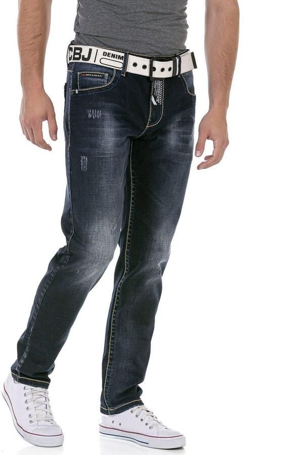 Cipo & Baxx Regular fit jeans met markante wassing - Foto 4