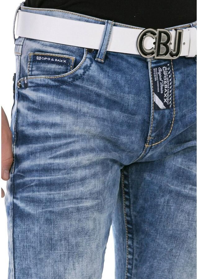 Cipo & Baxx Regular fit jeans met markante wassing