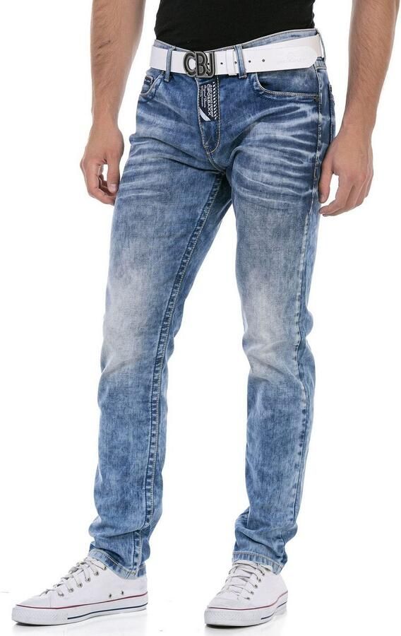 Cipo & Baxx Regular fit jeans met markante wassing - Foto 6
