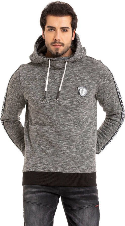 Cipo & Baxx Hoodie in gemêleerde look