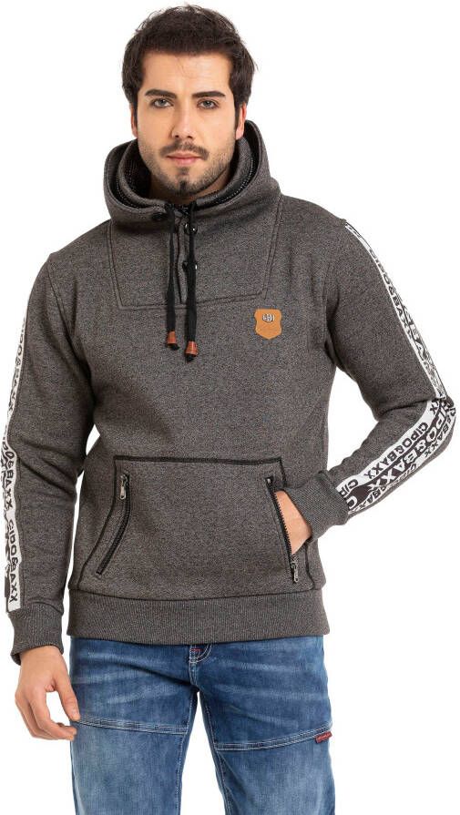 Cipo & Baxx Sweatshirt met dubbele schipperskraag