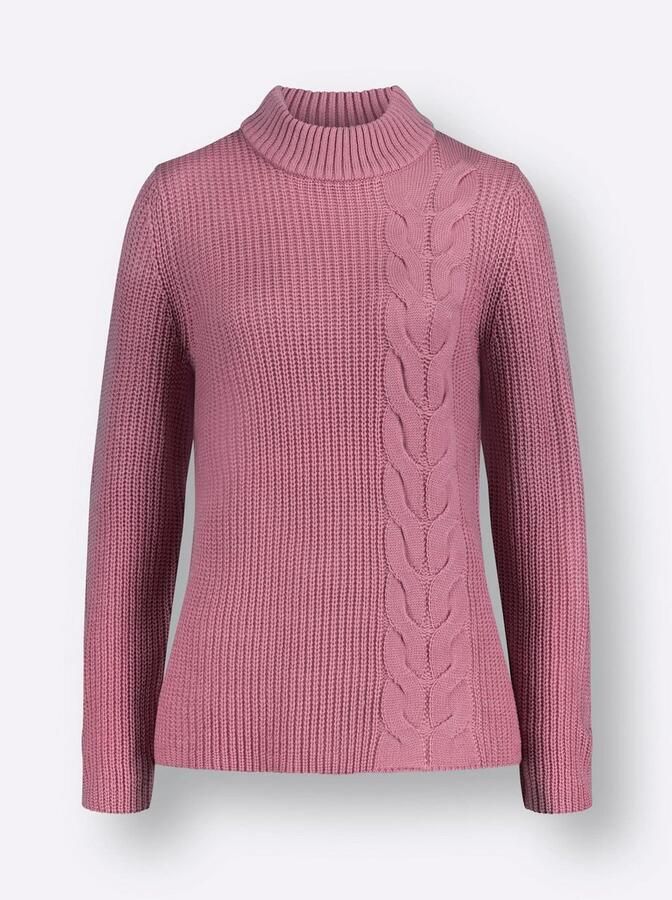 Classic Basics Gebreide Trui met opstaande kraag - Foto 3