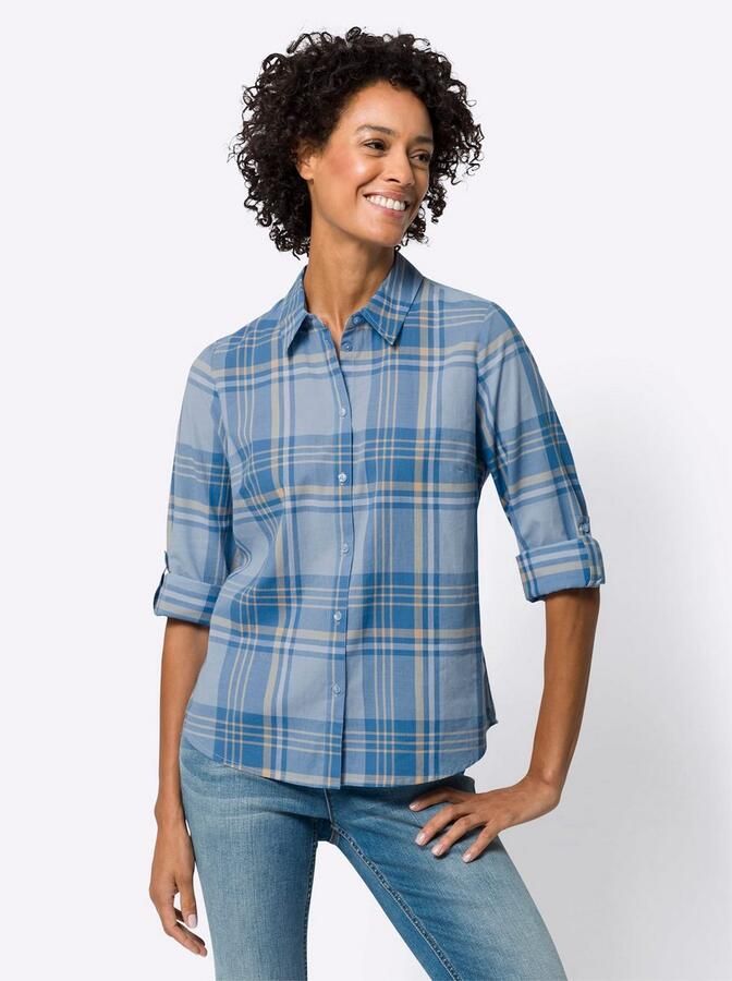 Classic Basics Geruite blouse