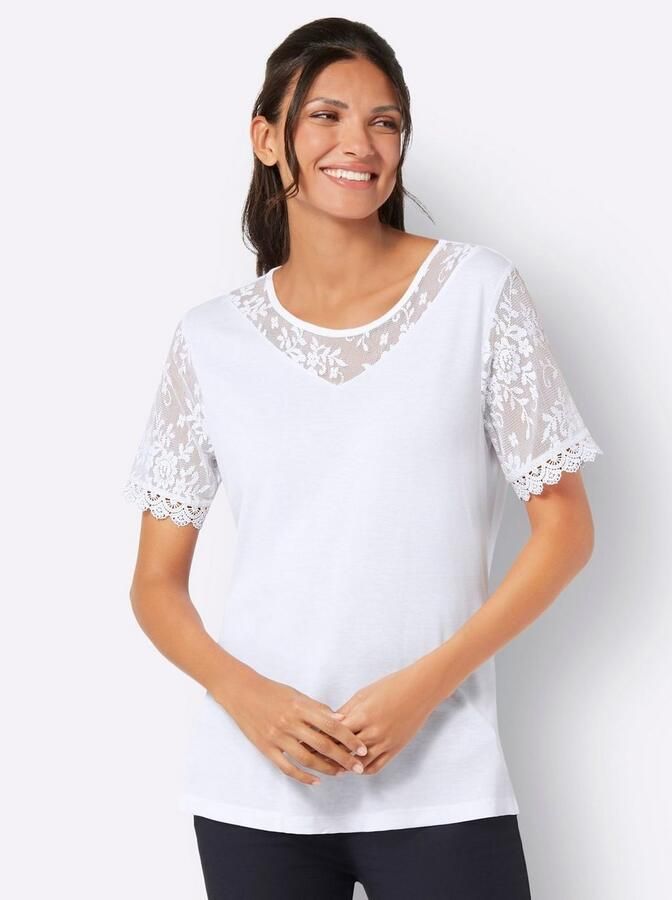 Classic Basics Kanten Shirt met ronde hals (1-delig) - Foto 1