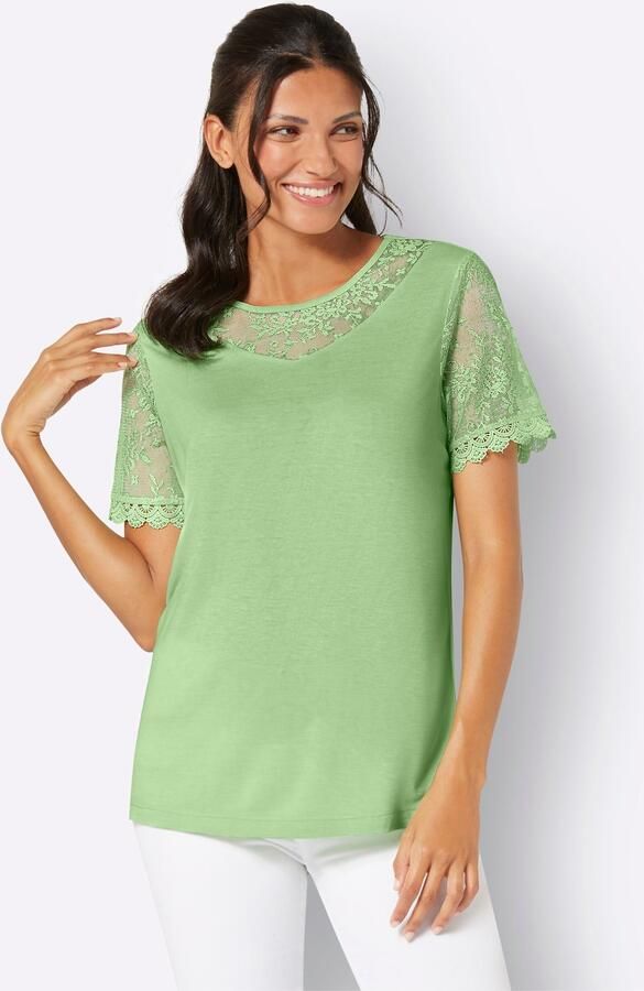 Classic Basics Kanten Shirt met ronde hals (1-delig) - Foto 3