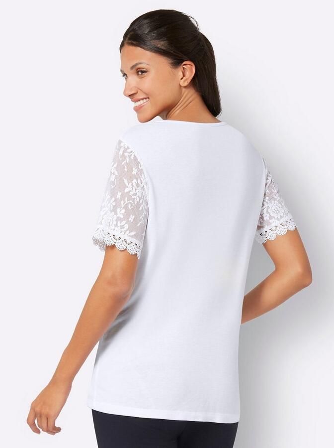 Classic Basics Kanten Shirt met ronde hals (1-delig) - Foto 2