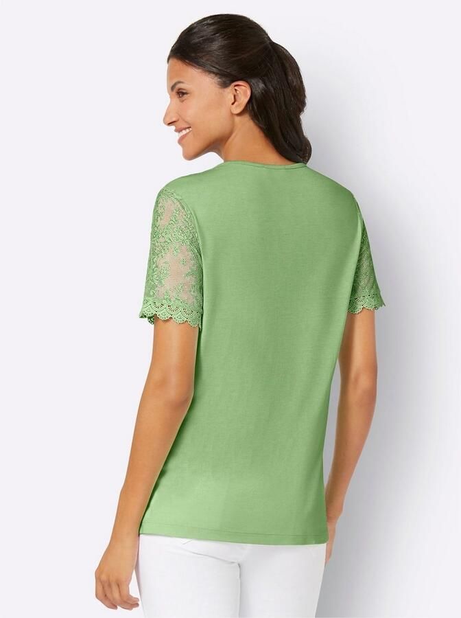 Classic Basics Kanten Shirt met ronde hals (1-delig)