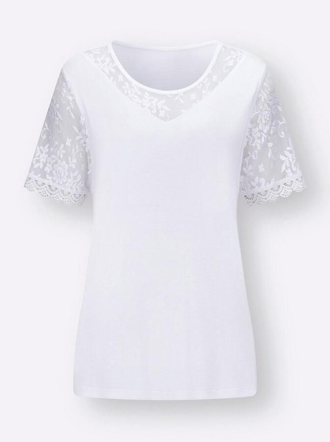 Classic Basics Kanten Shirt met ronde hals (1-delig) - Foto 3