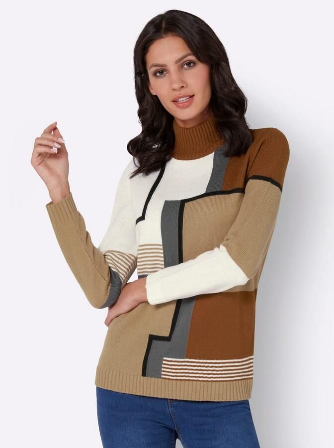 Classic Basics Lange Trui met opstaande kraag