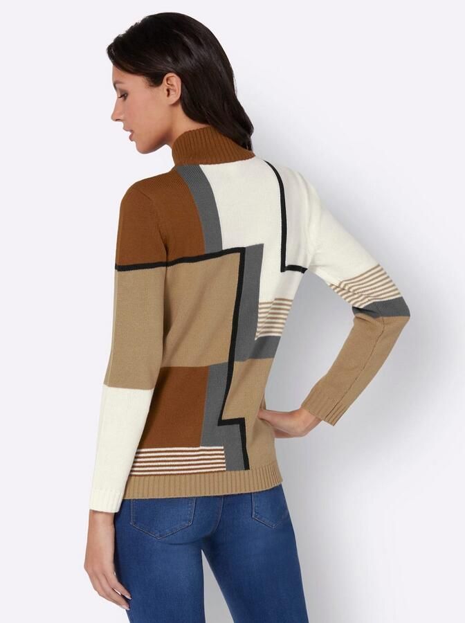 Classic Basics Lange Trui met opstaande kraag - Foto 2