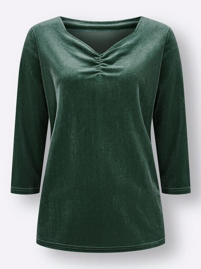 Classic Basics Shirt met 3 4 mouwen Fluwelen shirt (1-delig) - Foto 2