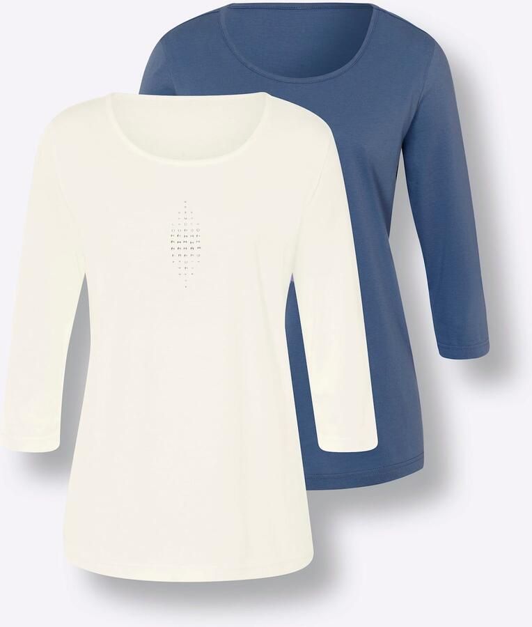 Classic Basics Shirt met 3 4 mouwen Set van 2 shirts (2-delig) - Foto 7