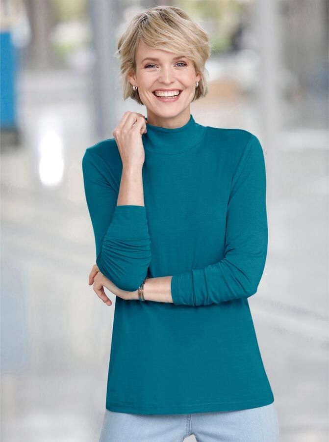 Classic Basics Shirt met staande kraag Shirt met opstaand kraagje (1-delig) - Foto 4