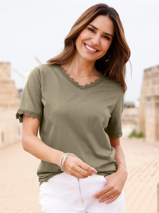 Classic Basics Shirt met V-hals Shirt (1-delig) - Foto 4