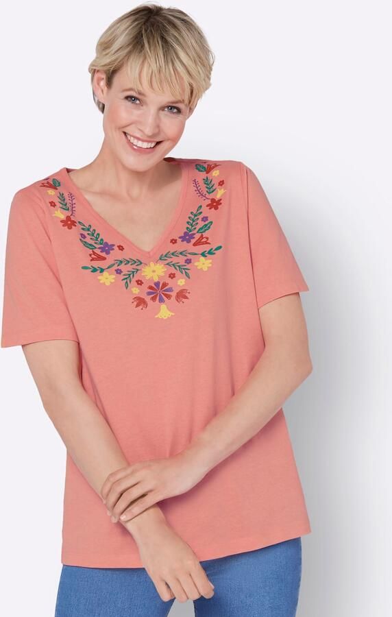 Classic Basics Shirt met V-hals Shirt met korte mouwen (1-delig) - Foto 3