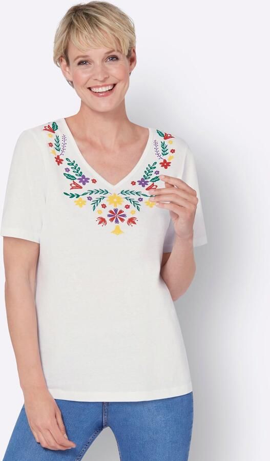 Classic Basics Shirt met V-hals Shirt met korte mouwen (1-delig) - Foto 3