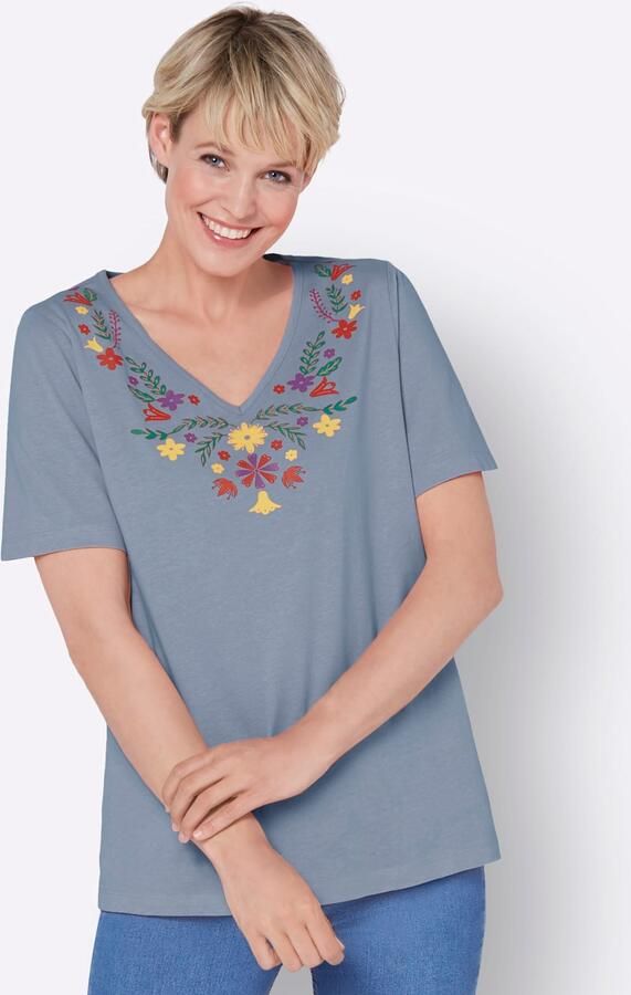 Classic Basics Shirt met V-hals Shirt met korte mouwen (1-delig) - Foto 3