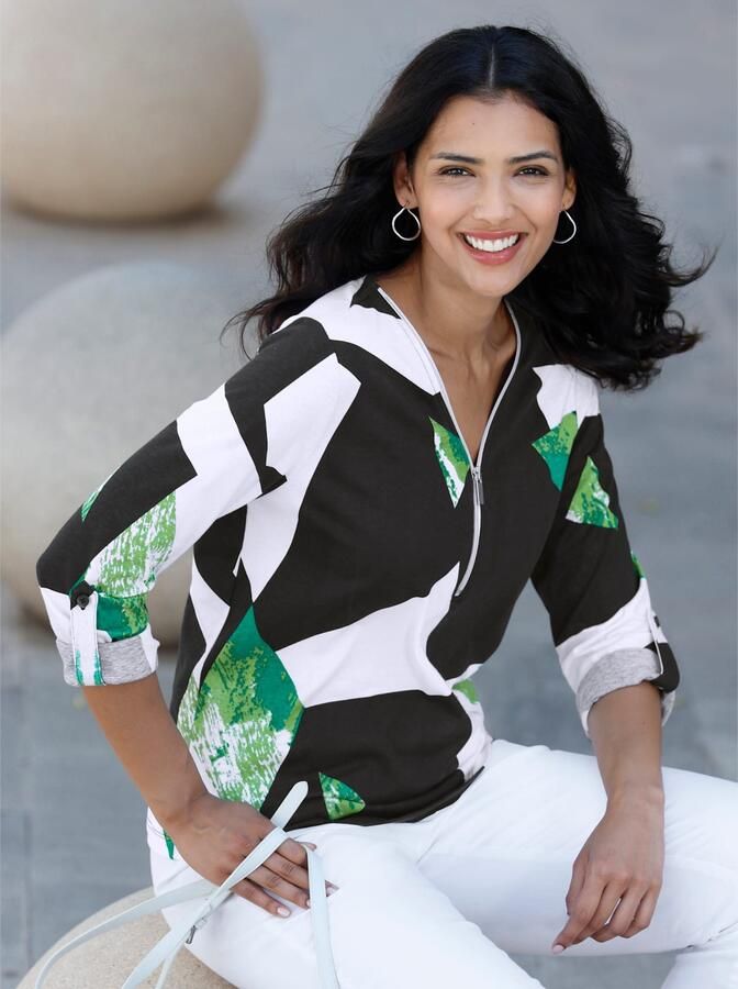 Classic Basics Shirt met V-hals Shirt met lange mouwen (1-delig) - Foto 4