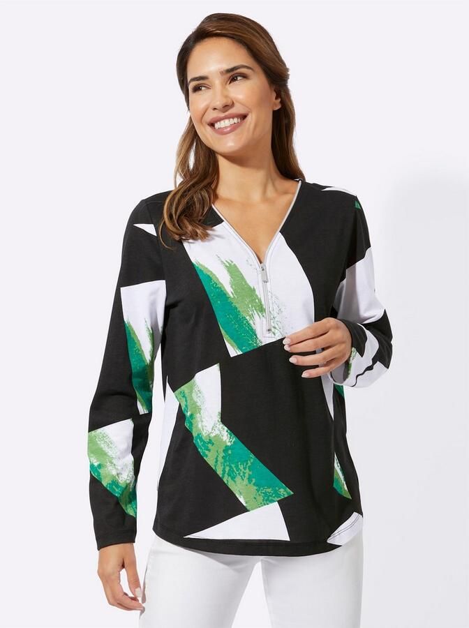 Classic Basics Shirt met V-hals Shirt met lange mouwen (1-delig)