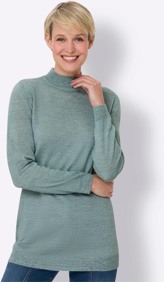 Classic Basics Trui met staande kraag Lange trui - Foto 3