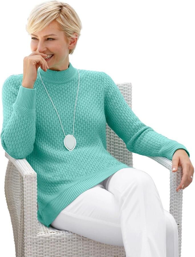 Classic Basics Trui met staande kraag Trui - Foto 4