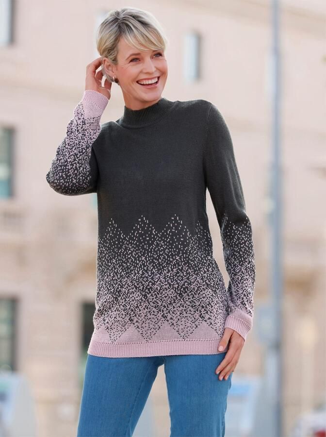 Classic Basics Trui met staande kraag Trui met opstaande kraag - Foto 4