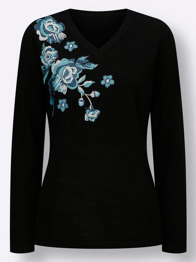 Classic Basics Trui met V-hals Trui met lange mouwen - Foto 4