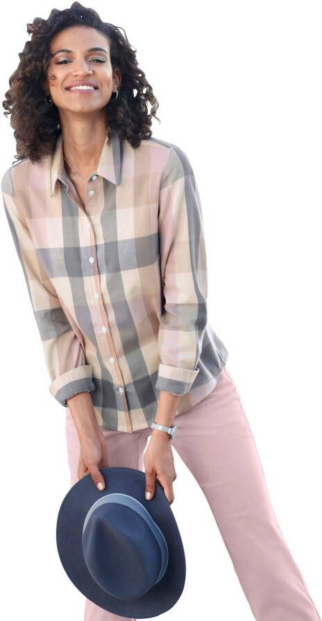 Classic Basics Geruite blouse