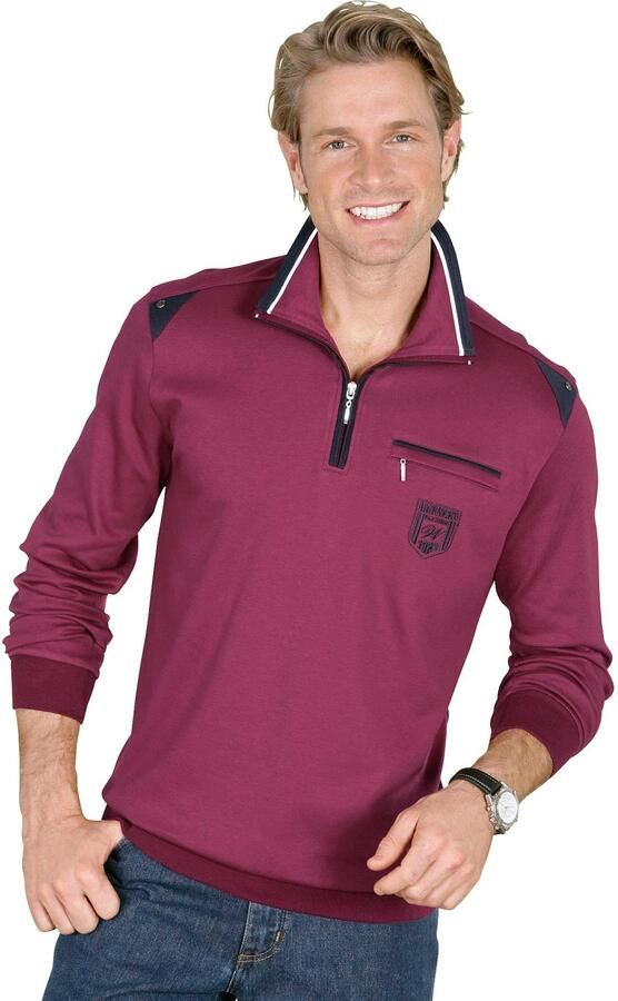 Classic Poloshirt met lange mouwen Sweatshirt (1-delig)