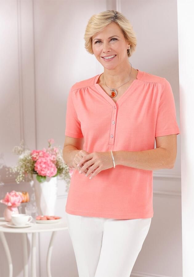 Classic Shirt met V-hals Shirt (1-delig) - Foto 4