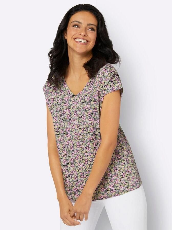 Classic Inspirationen Shirt met V-hals Gedessineerd shirt (1-delig)