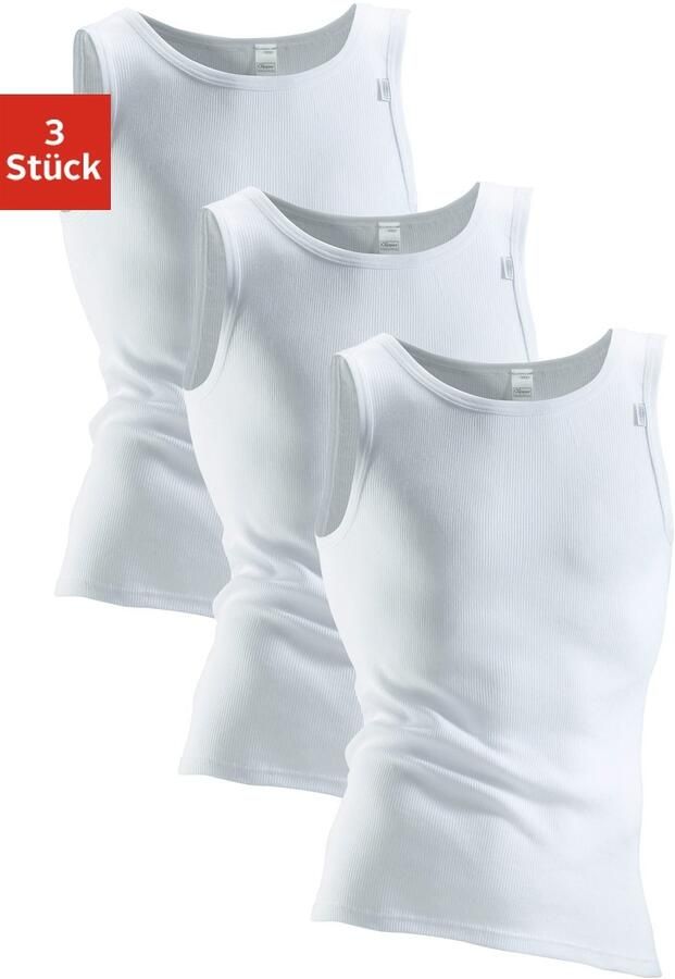 Clipper Exclusive Hemd met comfortsnit achter iets langer in dubbelrib tanktop (3 stuks) - Foto 3