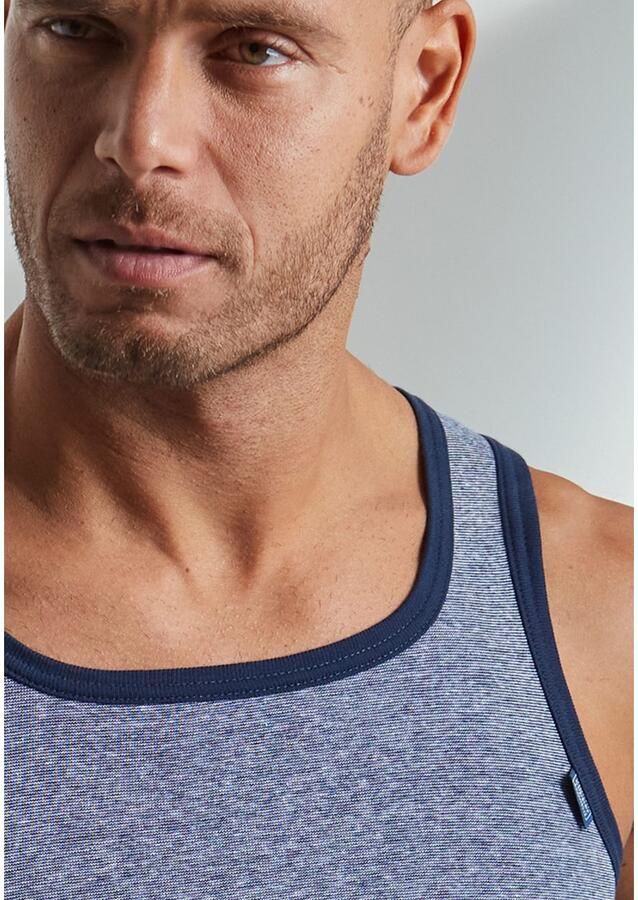 Clipper Exclusive Hemd Tank top voor heren modieuze look: jeans mêlee prima katoenkwaliteit (3 stuks)