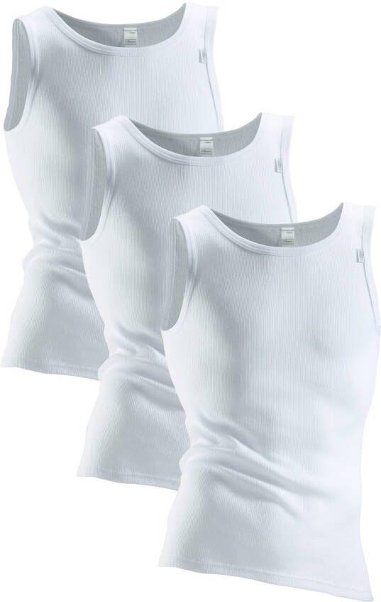 Clipper Exclusive Hemd met comfortsnit achter iets langer in dubbelrib tanktop (3 stuks)