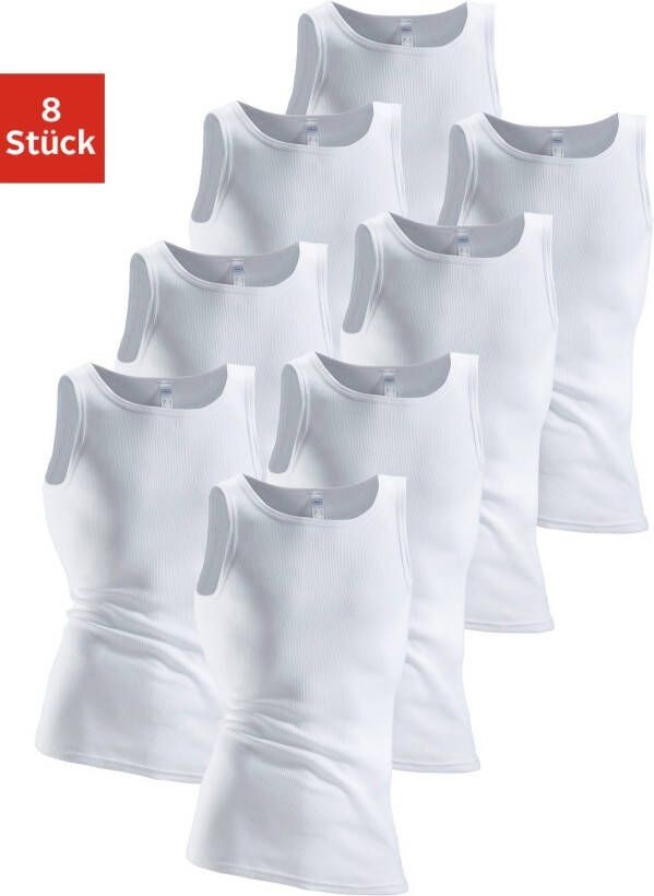 Clipper Hemd van dubbelrib tanktop onderhemd (8 stuks)