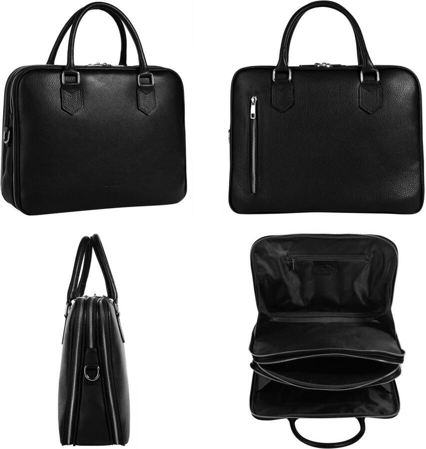 Cluty Aktetas echt leer made in italy