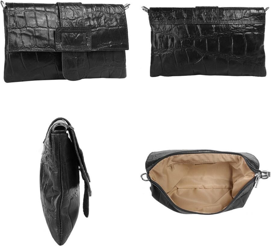 Cluty Avondtasje echt leer made in italy